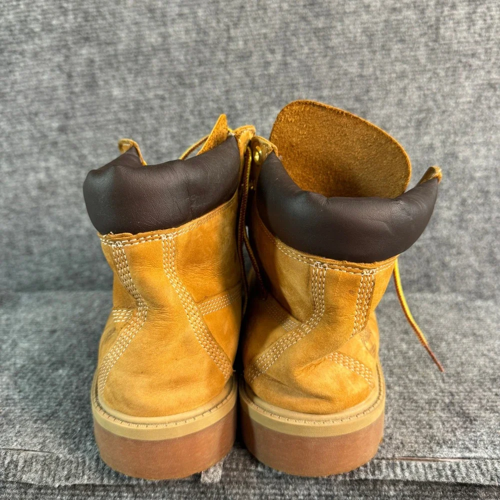 Timberland 6 Inch Premium Waterproof Boots Wheat Nubuck Leather Mens 7.5